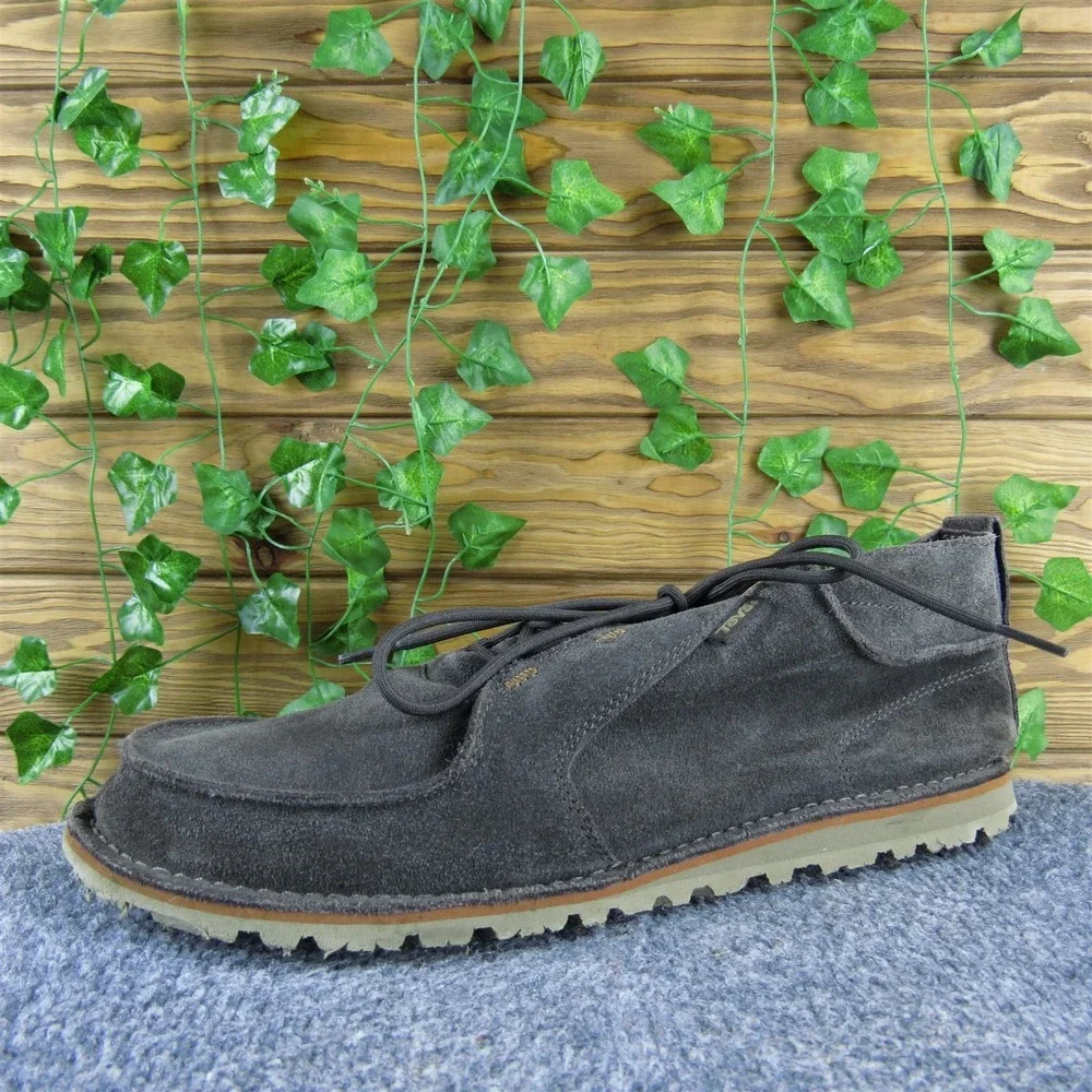 Teva Men Mush Sneaker Gray Leather Size 13 Medium Gently Used 2025